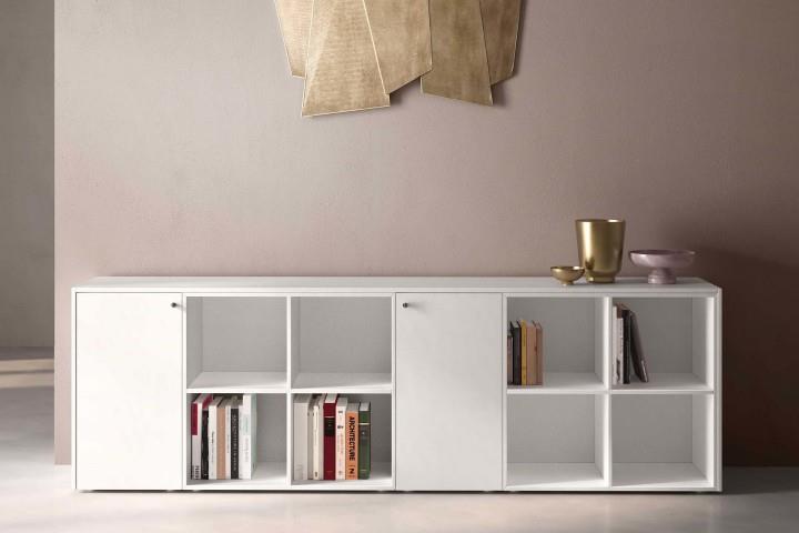 Armadio con spessore fianchi 18mm. 
Colori disponibili: Grigio.