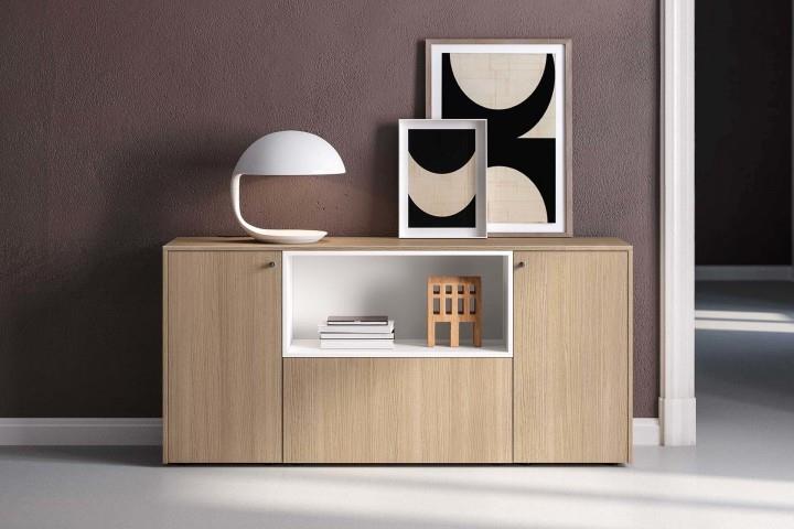 Armadio con spessore fianchi 18mm. 
Colori disponibili: Grigio.