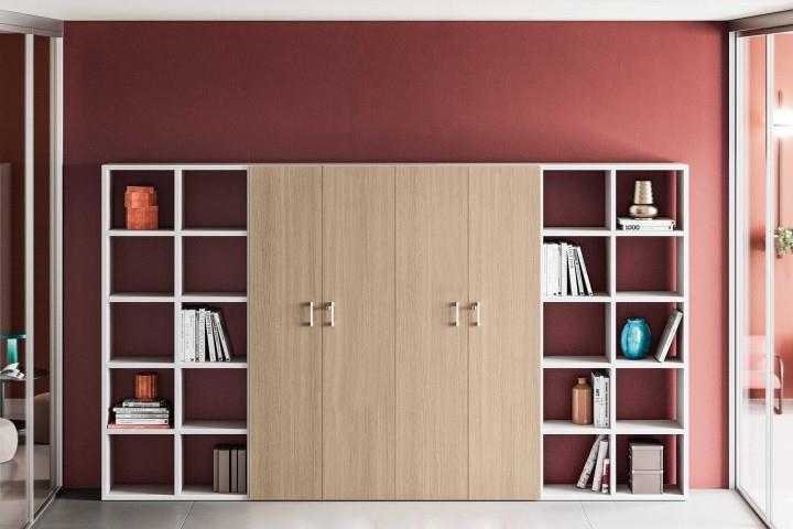 Armadio con spessore fianchi 18mm. 
Colori disponibili: Grigio.